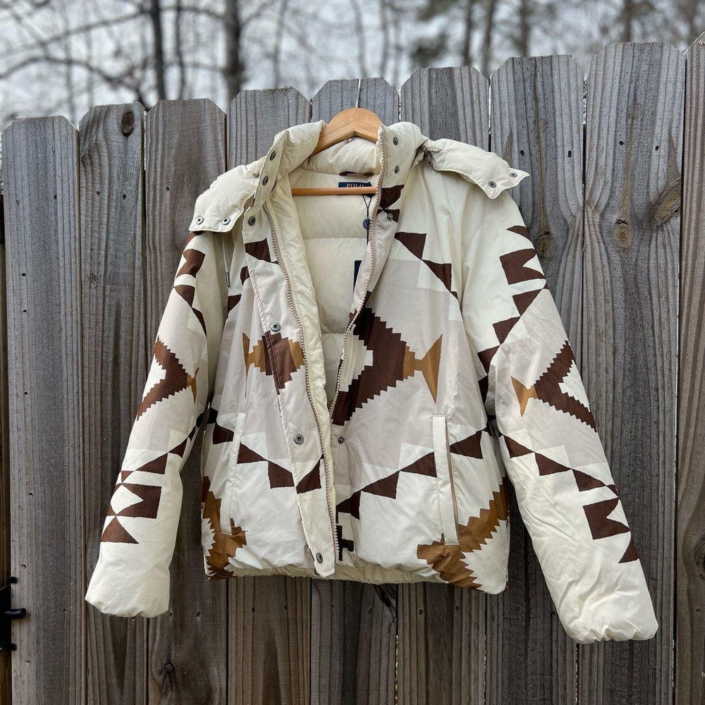 Polo Ralph Lauren Blanket-Print Puffer Coat